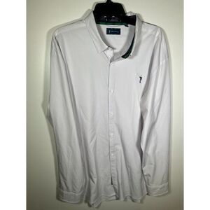 William Murray Classic Long Sleeve Button‎ Down Golf Shirt XXL Vented White